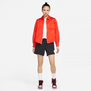 Jordan Satin Red Bomber Jacket Habanero 2x
